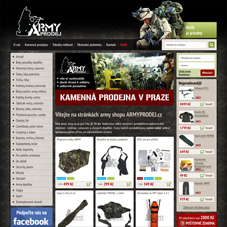 Zobrazit detail reference: Internetový obchod Armyprodej.cz
